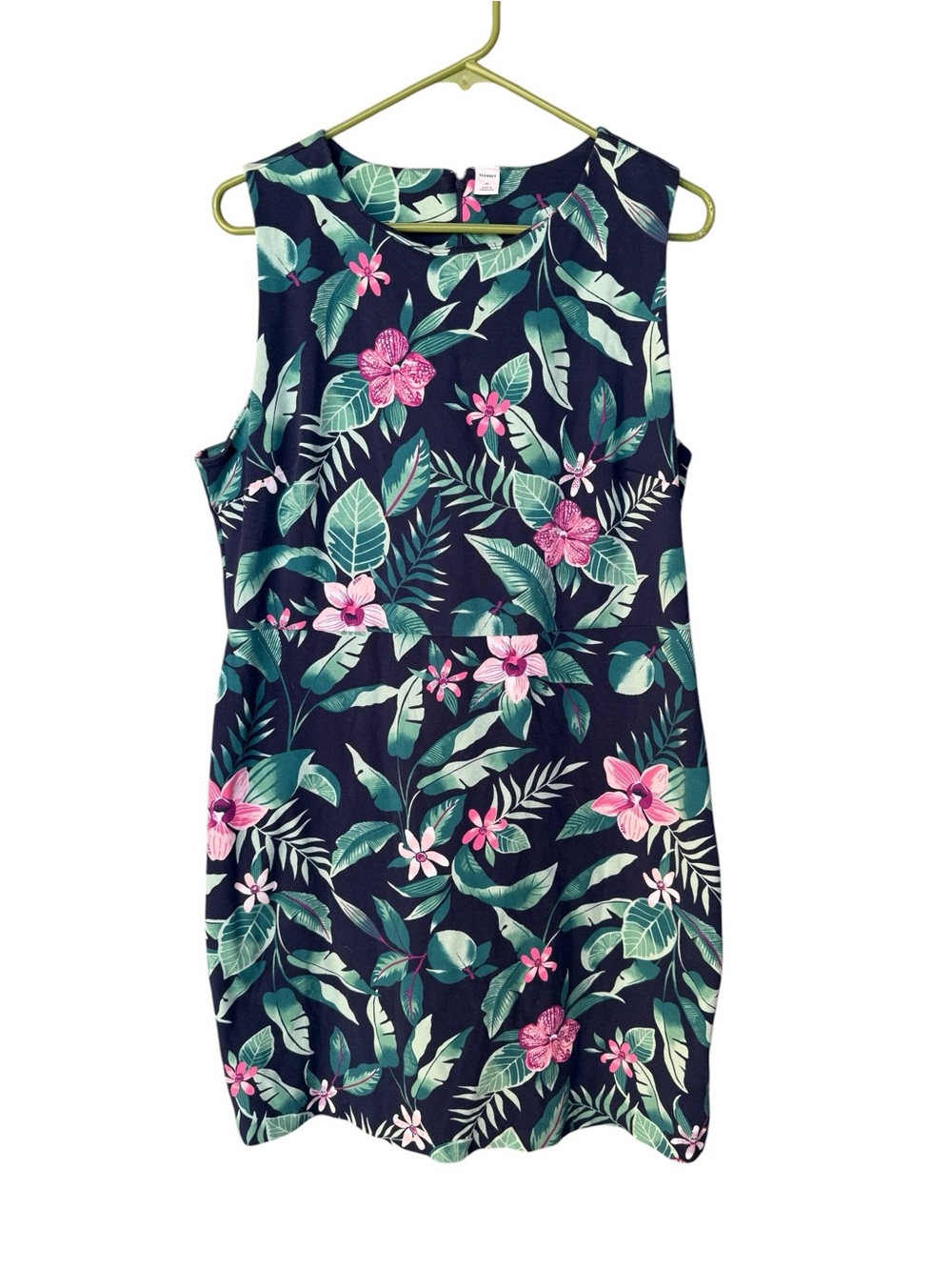 Old Navy Navy Tropical Floral Sleeveless Dress Size XL